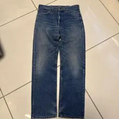 ブルーストレートデニムパンツ