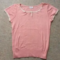 スコッチハウス　春物　綿ニット(半袖)