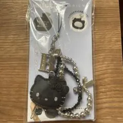 HELLO KITTY × BRILMY ミラー付きビーズストラップ BLACK
