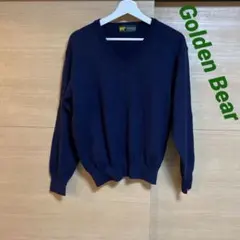 Golden Bear Vネックセーター M ネイビー