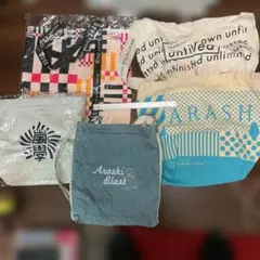 嵐　トートバックと小さなうちわ６個ー2389