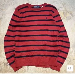polo ralph rauren 赤ニット