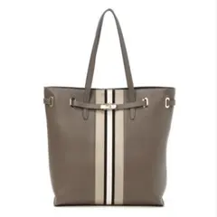 【美品】TOPKAPI テープラインレザーA4トートバッグ グレージュのサムネイル