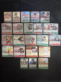 ワンピースカード　赤緑ルフィ　超新星　デッキパーツ