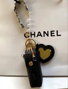 シャネルムエット　★ L-6リップケースミラー付バッグチャーム（キーホルダー）