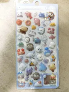 ボンボンドロップシール 水族館 海の生き物 48枚入り