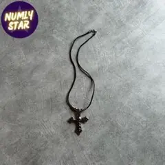 archive grunge scull cross necklace y2k