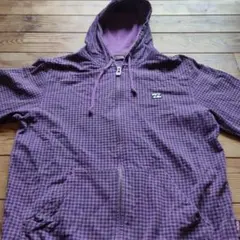 BILLABONG フード付きチェック柄ジャンパー