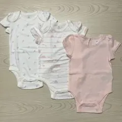 未使用 ベビーギャップ 80 ロンパース 3枚 セットプリント ボディシャツのサムネイル