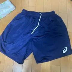 アシックス ネイビー ハーフパンツ