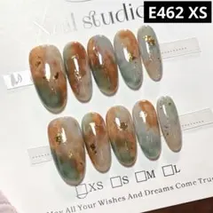 【高品質】現品ネイルチップ　ミディアムオーバル　アートぼかしマーブル大理石高級感