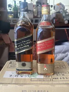 ジョニーウォーカー 黒 赤 旧ボトルセット Johnnie Walker ジョニーウォーカー赤&黒ラベル12年 2本セット - メルカリ