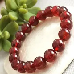 No.25 ルビーレッド アンバー 琥珀 16.1mm - メルカリ