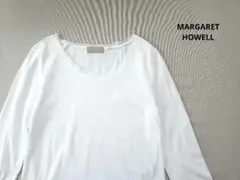 マーガレットハウエル✩ロンT カットソー 長袖 ロゴプリント 胸 