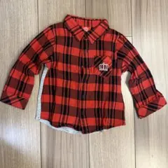 BABYDOLL チェックシャツ 90cm 男の子 ベビー服 ベビードール 赤