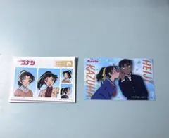名探偵コナン　証明写真風ステッカー　カード　遠山和葉　服部平次