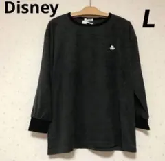 Disney レディース　ロンT パイル地　Lサイズ　チャコール