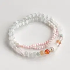 天然石ブレスレット 2連