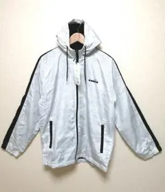 新品 タグ付き diadora シルバー ジャージ 上下セット L