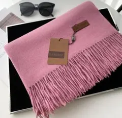 新品未使用品　カシミヤ100　ストール　マフラー　パープル　ラベンダー　紫色