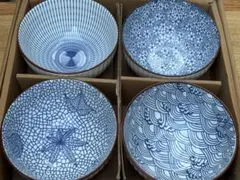 和柄 小鉢 4点セット 異なる絵柄 食器 取り分け 美濃焼風