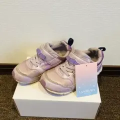 LUVRUSH スニーカー パープル　18.0 EE cm ムーンスター