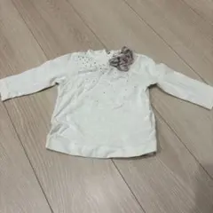 モナリザ　ビジューリボン付き長袖Ｔシャツ　6Mのサムネイル