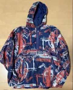 90s 美品　Nike ナイキ　アノラックジャケット　ナイロン　総柄　大きめSのサムネイル