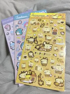 ポムポムプリン＆タキシードサム&キキララ　シールセット