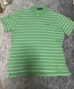 Polo by Ralph Lauren 緑 ストライプ ポロシャツ L