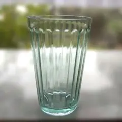レトロ⭐ガラス製花瓶⭐波状フォルム⭐大正ロマン⭐昭和ロマン⭐ブルー 