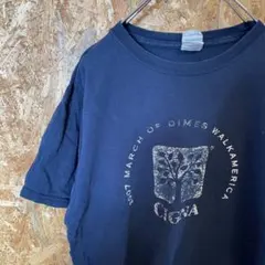 AE9754 90‘US古着 半袖Tシャツ ネイビー メンズ M ポス