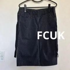 FCUK　フレンチコネクション　スカート　10　黒　グレー　タイト　スリットのサムネイル