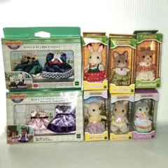 未開封8品✨シルバニアファミリー キラキラくじ 人形セット 服セット