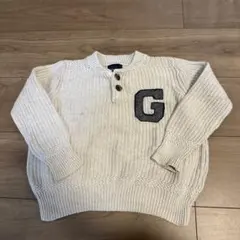 GAPkids アイボリー ヘンリーネックニット