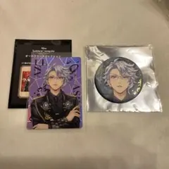 ツイステ ブレイジングジュエル 缶バッジ オーロラカードコレクション アズール