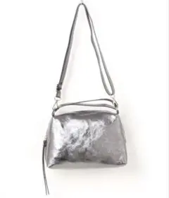 【美品】Marco Bianchini 2wayショルダーバッグ　シルバー