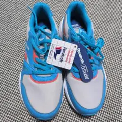 Reebok スニーカー 23cm グレー/ブルー/オレンジ