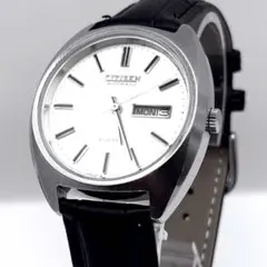 シチズン デイデイト シルバー アンティーク 新品ベルト 自動巻 稼働品