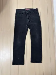 Leeブラック ストレートデニム