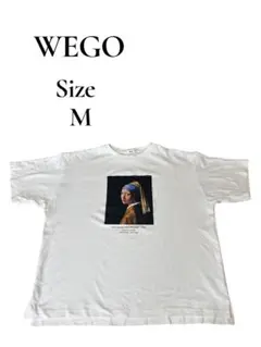 WEGO 真珠の耳飾りの少女 アートTシャツ ホワイト M