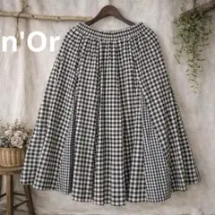 8美品　大きいサイズ n'Or ギンガムチェック スカート
