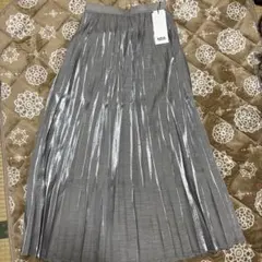 AZUL BY MOUSSY プリーツロングスカート　グレー　未使用タグ付