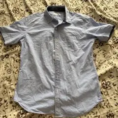 THE SHOP TK 半袖　シャツ　襟付き　青　ブルー　Mサイズのサムネイル
