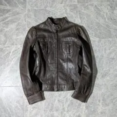 00s OLD Gap y2k 本革 羊革 レザージャケット ラムレザー ギャル