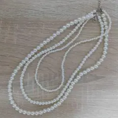 パールネックレス 3連 フォーマル アクセサリー結婚式 入学式 卒業式 ロング