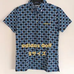 【美品】adidas レディース ゴルフシャツ 総柄 Sサイズのサムネイル