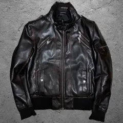 y2k 00s archive 短丈 レザージャケット grunge L