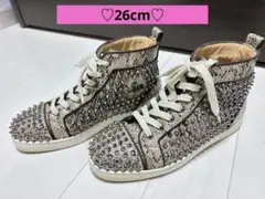 【美品！ルブタン】メンズ スタッズ ハイカットスニーカー 26cm