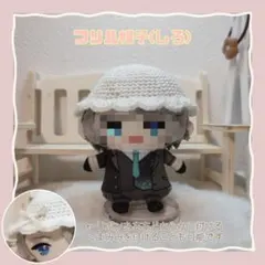 にじぱぺっと用 フリル帽子 ホワイト 白 ぬい服